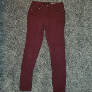 Burgandy Aeropostale High Waisted Jegging
